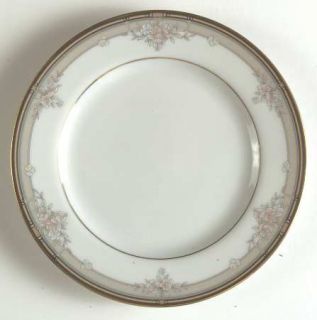 Noritake Blossom Mist Bread & Butter Plate, Fine China Dinnerware   Gold/Black B