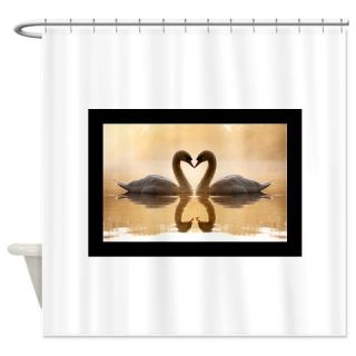  Love Swans Shower Curtain  Use code FREECART at Checkout