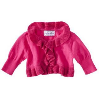 Infant Toddler Girls Ruffle Cardigan   Pink 5T