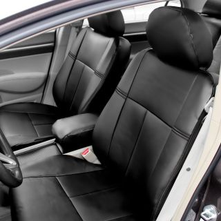 Fh Group Custom Fit Black Leatherette 2006 2011 Honda Civic Seat Covers (front Set)