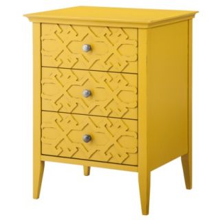 Accent Table Threshold 3 Drawer Fretwork Accent   Summer Wheat