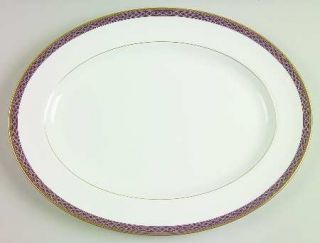 Waterford China Powerscourt 15 Oval Serving Platter, Fine China Dinnerware   Bo