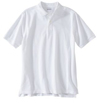 Merona Mens Short Sleeve Ultimate Polo   White MT