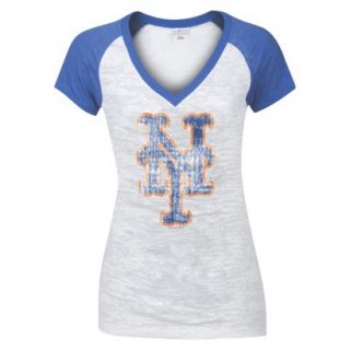 MLB Womens New York Mets T Shirt   Grey/ Blue (S)