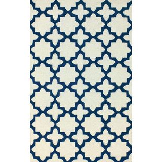 Nuloom Handmade Moroccan Trellis Contemporary Ivory Wool Rug (5 X 8) (NavyPattern AbstractTip We recommend the use of a non skid pad to keep the rug in place on smooth surfaces.All rug sizes are approximate. Due to the difference of monitor colors, some