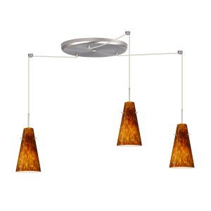 Besa Lighting BEL 3JW 412418 LED SN Cierro Pendant