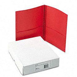 Avery Red Two pocket Report Covers With Prong Fasteners (25 Per Box)
