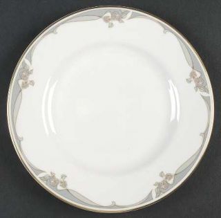 Royal Doulton Nova Bread & Butter Plate, Fine China Dinnerware   Bone,Gray&Green