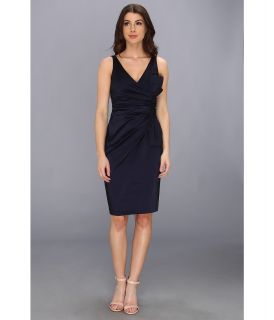 Maggy London Solid Stretch Taffeta Side Bow Sleeveless Dress Womens Dress (Blue)