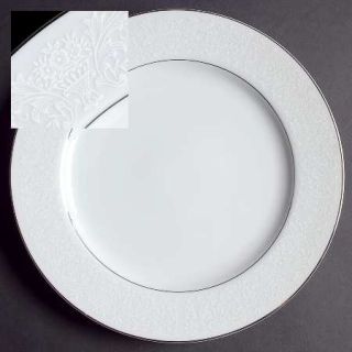 International Wakefield Dinner Plate, Fine China Dinnerware   White Design/White