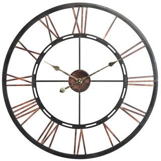 Declan Aged Copper And Black Wall Clock