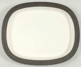 Dansk Flamestone Smooth Brown 16 Rectangular Serving Platter, Fine China Dinner