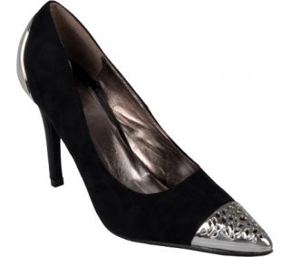 Womens Journee Collection Metal Accent Pointed Toe Pumps   Black Ornamented Sho