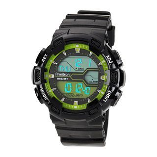 Armitron Pro Sport Mens Chronograph Sport Watch, Green/Black