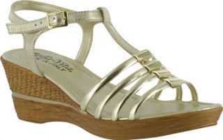 Womens Bella Vita Caramelle   Gold Leather Casual Shoes