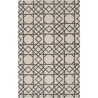 Hand tufted Huissen Ivory Moroccan Tile Wool Rug (2 X 3)