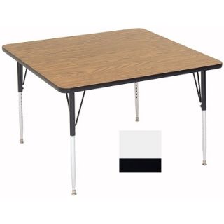 Correll Square Activity Table w/ 1.25 in High Pressure Top, 48 x 48 in, White
