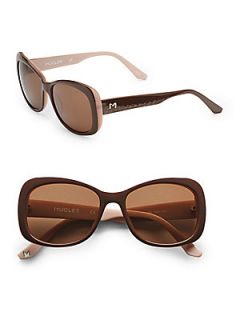 Modified Square Acetate Sunglasses   Brown Pink