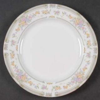 Farberware Southampton (White Body) Salad Plate, Fine China Dinnerware   White,D