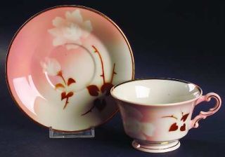 Syracuse Madam Butterfly Footed Cup & Saucer Set, Fine China Dinnerware   White