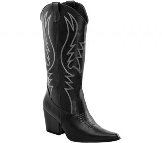 Womens Funtasma Cowboy 200   Black PU Boots