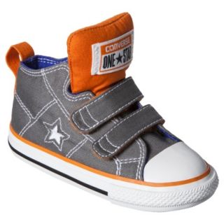Toddler Converse One Star Mid Top Sneaker   Gray/Orange 10