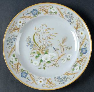 Spode Summer Harvest Salad Plate, Fine China Dinnerware   White&Blue Flowers,Yel