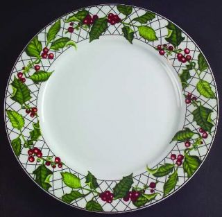 Reed & Barton Holly Berry Dinner Plate, Fine China Dinnerware   Green Leaves, Re