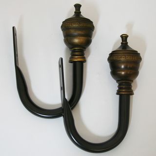 Oil Brown Royal Holdbacks (set Of 2)