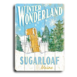 Artehouse 14 x 20 in. Sugarloaf Maine Wood Sign Multicolor   0003 1425