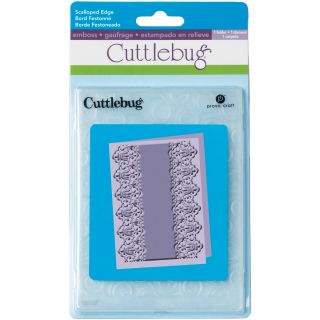 Cuttlebug 5x7 Embossing Folder scalloped Edge Lace