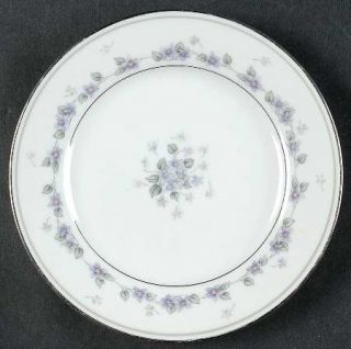 Noritake Camille Bread & Butter Plate, Fine China Dinnerware   Purple Flowers Ba