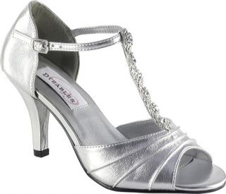 Womens Dyeables Makayla   Silver Metallic Prom Shoes