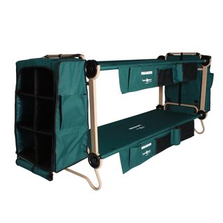 Disc o bed Cam o bunk Large Green Bunk Bed With Leg Extensions And Cabinets