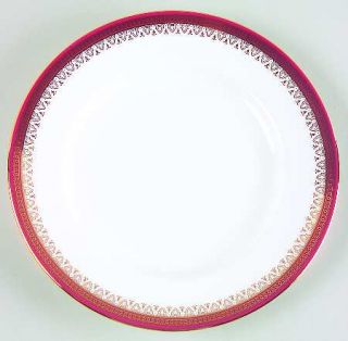 Royal Albert Holyrood Salad Plate, Fine China Dinnerware   Gold Filigree,Maroon