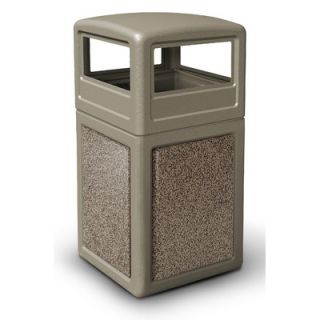 Commercial Zone 38 Gallon StoneTec Panel with Dome Lid 72041199 Color Beige 