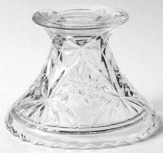 Anchor Hocking Prescut Clear Punch Bowl Stand   Clear, Pressed Star, Fan Design