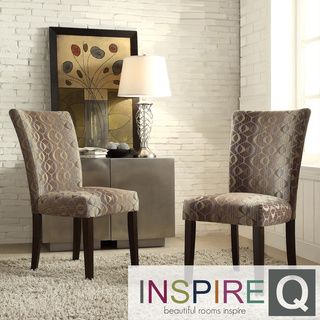 Inspire Q Parson Fun Oval Print Fabric Side Chairs (set Of 2)