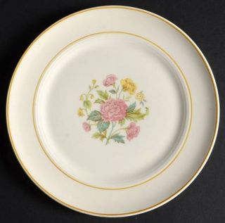Salem Victorian Rose Bread & Butter Plate, Fine China Dinnerware   Pink & Yellow
