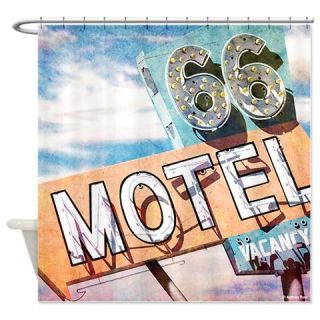 66 Motel on Route 66 Shower Curtain  Use code FREECART at Checkout