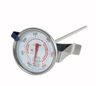 Winco 2 in Candy Deep Fry Thermometer, Dial Type w/ Stem, Temp Range 100 to 400 F