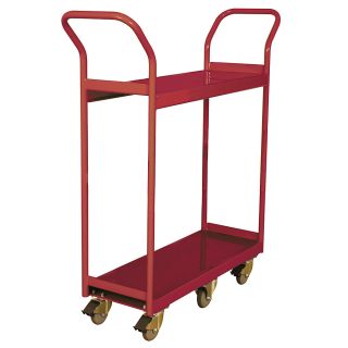 Wesco Narrow Aisle Cart   2 Shelves   18W   18X36