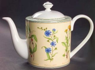 Villeroy & Boch Eden Coffee Pot & Lid, Fine China Dinnerware   Flowers, Words On