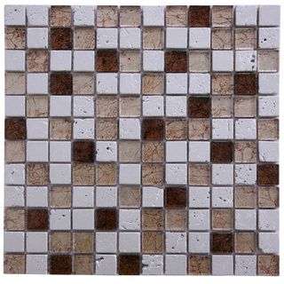 Silver Stone And Brown Glass 11.75 inch Square Wall Tiles (Mosaic stone and glassDimensions (each) 11.75 inches high x 11.75 inches wide x 0.25 inch deepSetting IndoorInstallation Easy to installPack/case of Eleven (11)Grade 1, first quality productPE