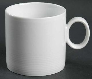 Thomas Loft White Mug, Fine China Dinnerware   All White, Round&Multisided Piece