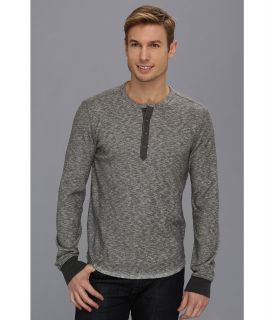 Lucky Brand Twisted Slub L/S Henley Mens Long Sleeve Pullover (Gray)