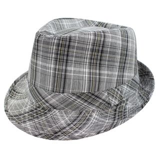 Faddism Fashion Grey Fedora Hat (58 cm 35 percent cotton/65 percent polyester Size 58 cm)