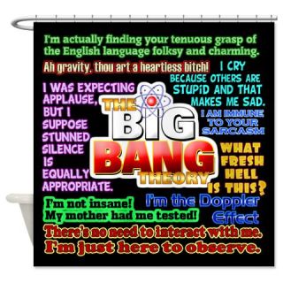  Sheldon Cooper Funny Quotes Shower Curtain  Use code FREECART at Checkout