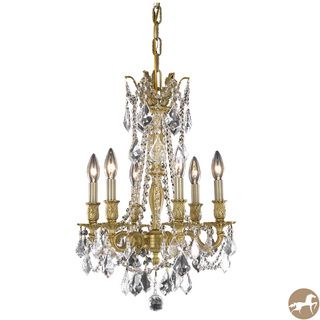 Christopher Knight Home Lucerne 6 light Royal Cut Crystal/ French Gold Chandelier (Crystal and AluminumFinish French GoldNumber of lights Six (6)Requires six (6) 60 watt max bulb (not included)Bulb type E12, 110 Volt 125 VoltFive feet of chain/wire inc