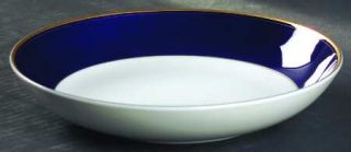 Mikasa Empire Blue Coupe Soup Bowl, Fine China Dinnerware   Blue, Gold Trim,
